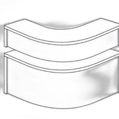 Eco Receptionsdisk Hörn – 1300 × 1300 mm