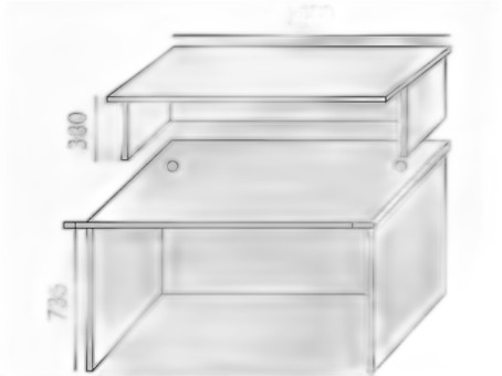 Eco Receptionsdisk – Rak 1400 mm