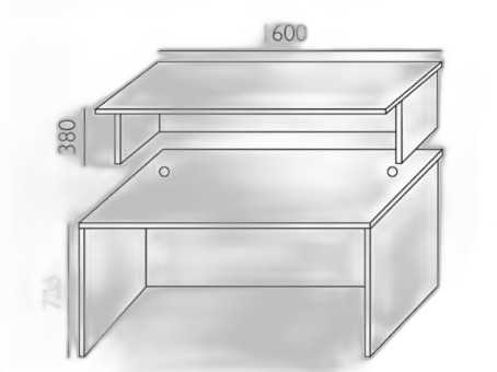 Eco Receptionsdisk – Rak 1600 mm
