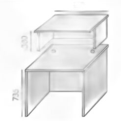Eco Receptionsdisk rak – 800 mm