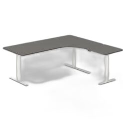 Höj- och sänkbart hörn skrivbord DNA – 2000 mm x 1800/2000/2200 mm
