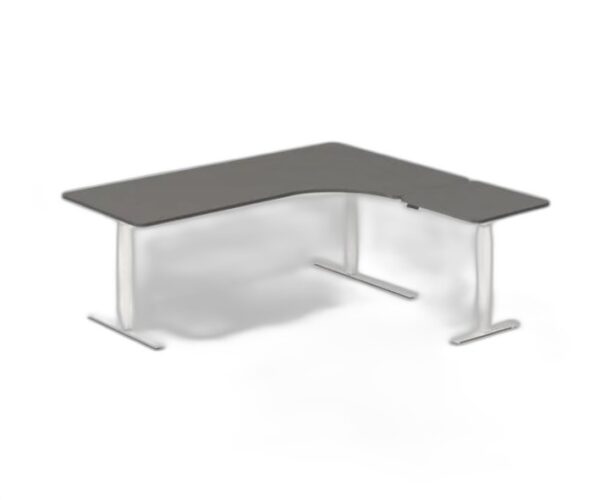 Höj- och sänkbart hörn skrivbord DNA – 2000 mm x 1800/2000/2200 mm