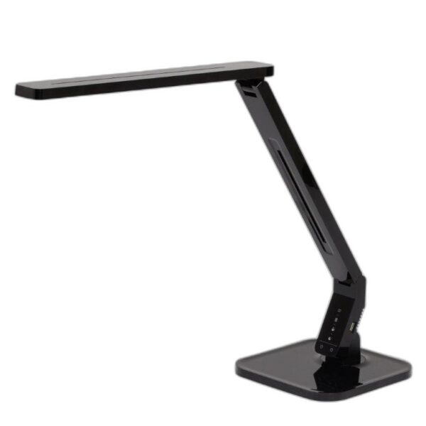 INLITE Svart Arbetslampa | Dimbar LED med USB & färgtemperatur