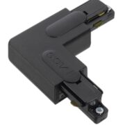 L-koppling Global 1-fas skena – mattsvart eller mattvit (utvändig jord)