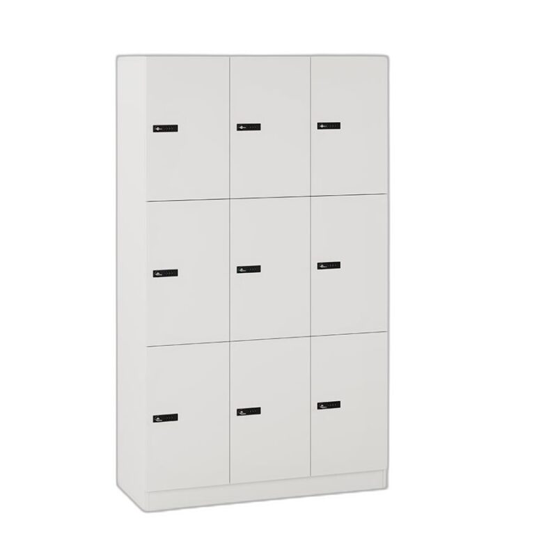 Milano personalskåp med kodlås – personlig förvaring med 9 fack