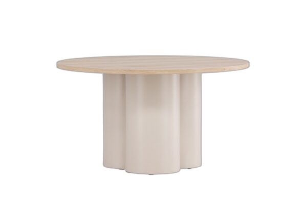 Olivia Soffbord ⌀80 – Vitputsad