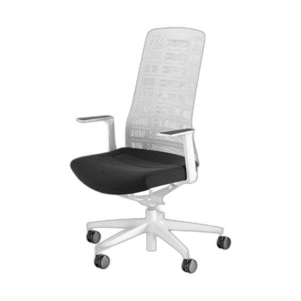 PUREis3 – Kontorsstol i vit mesh