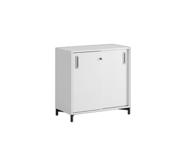 Småland Skjutdörrsskåp med metallfötter – 80 cm x 73,5 cm