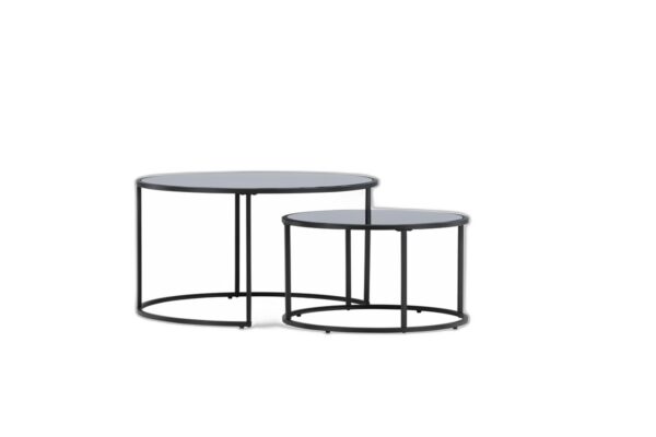 Twin Soffbord ø79 Svart – Elegant och Flexibel Design för Ditt Vardagsrum