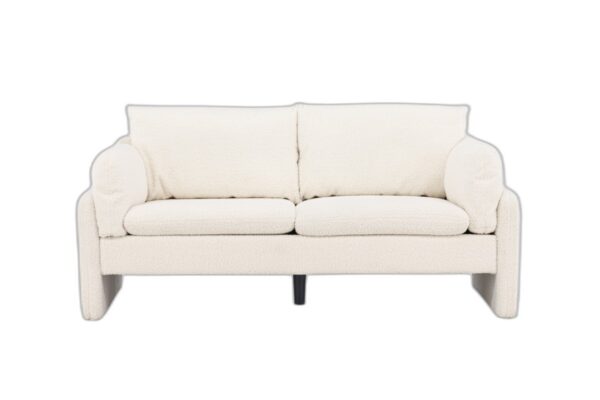 Vindel – 2-sits soffa i vitt teddytyg