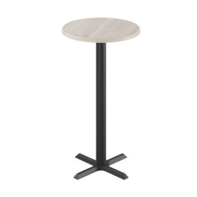 Ferrea bord med rund 60 cm skiva i naturligt ek