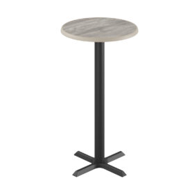 Ferrea bord med rund 60 cm skiva, vintage ek