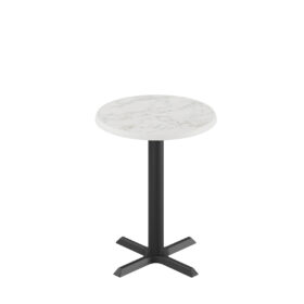 Ferrea bord rund skiva 60 cm, marmorerad vit.