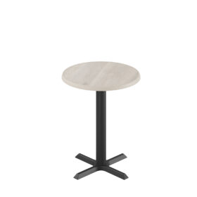Ferrea bord med rund 60 cm skiva i natural oak