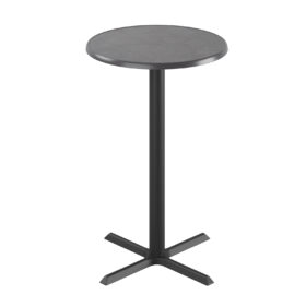 Ferrea bord med rund 70 cm skiva, svart
