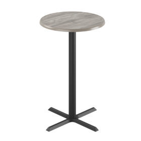 We need to output only alt-text, max 10 words, Swedish, no extra text. The product is "Ferrea bord med rund Ø70 cm skiva". Filename: "FerreaStativ76 108H 70D VintageOak". Alt text should describe image: maybe "Ferrea bord med rund Ø70 cm skiva