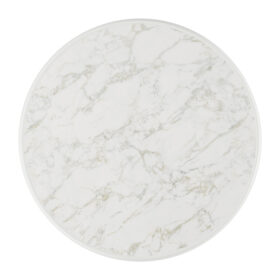 Ferrea bord med rund Ø85 cm marble blanc‑skiva
