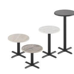 Ferrea bord med rund 60 cm skiva i trä